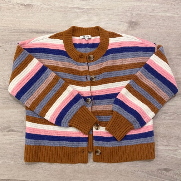 Madewell Multi-Colored Striped Knit Cardigan - Picture 2 of 5